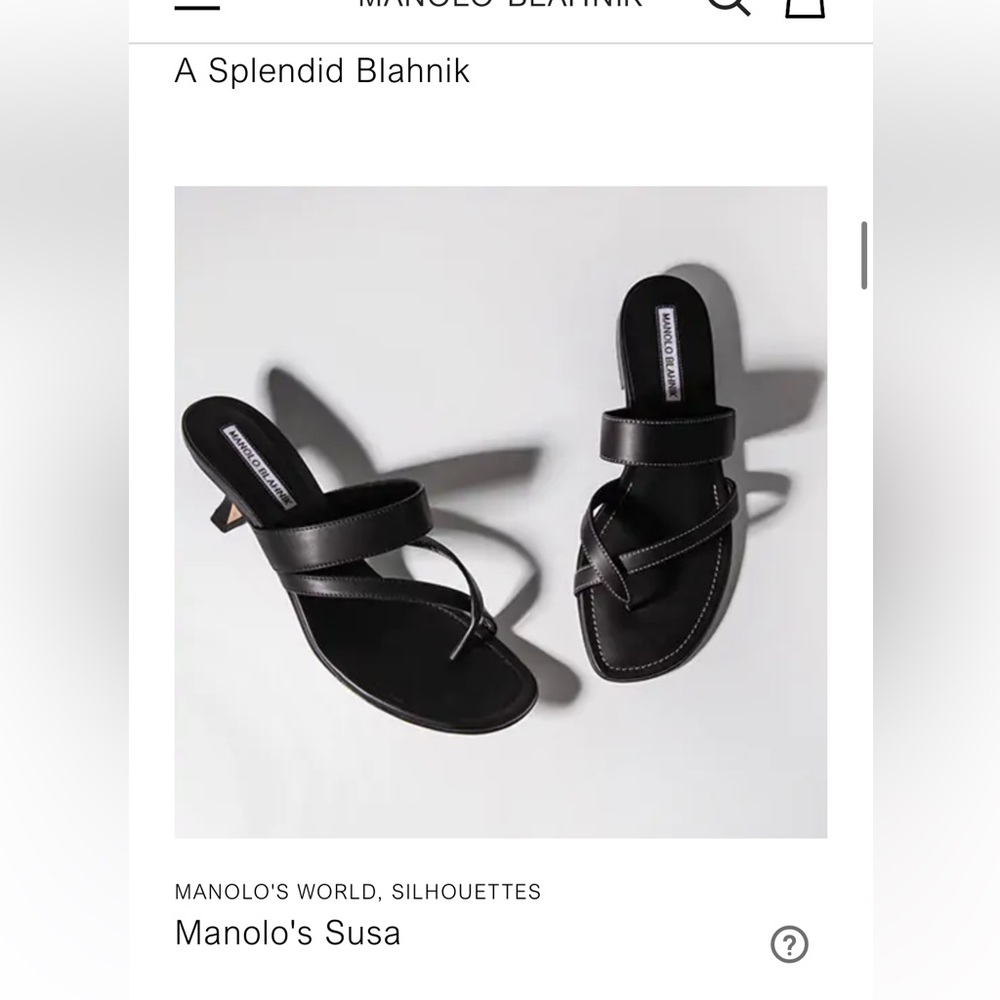 Manolo Blahnik Susa Black Women's Sandals